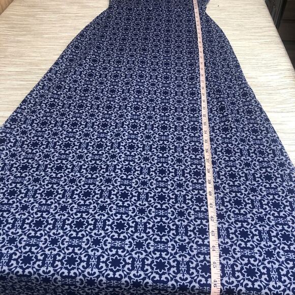 NWT Market & Spruce Blue Geometric Medallion Print Maxi Dress with Strappy Back - Picture 13 of 16